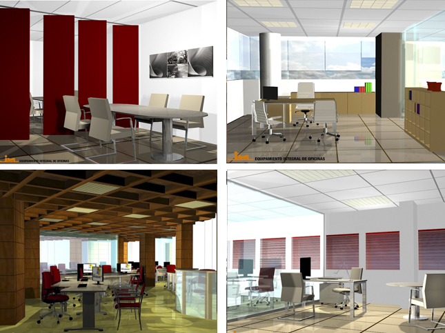 proyecto 3d de oficinas